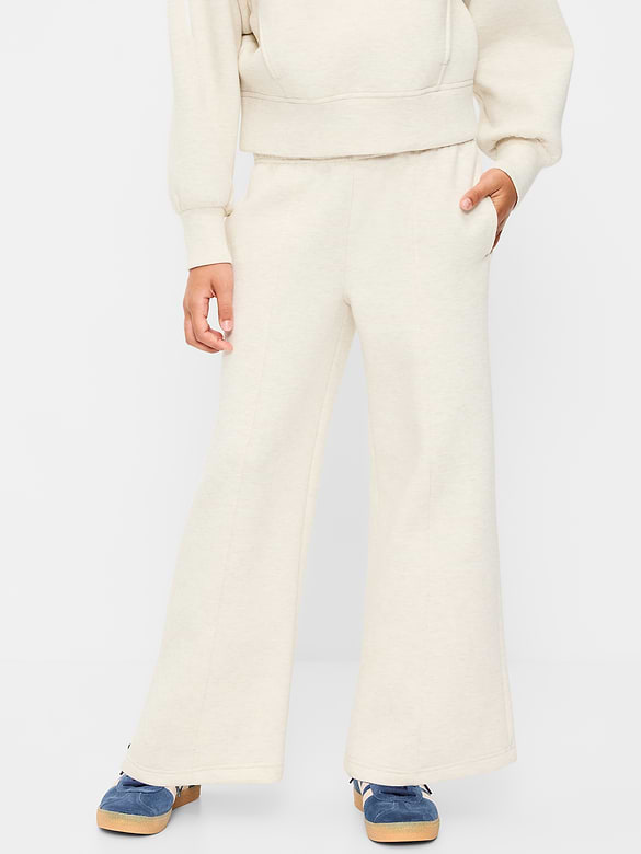 High-Waisted Bounce Fleece Wide-Leg Sweatpants for Girls