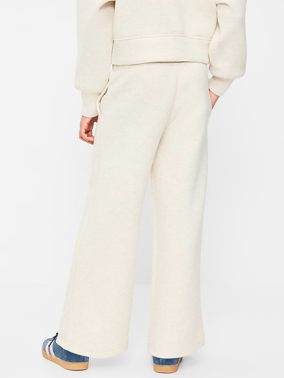 High-Waisted Bounce Fleece Wide-Leg Sweatpants for Girls