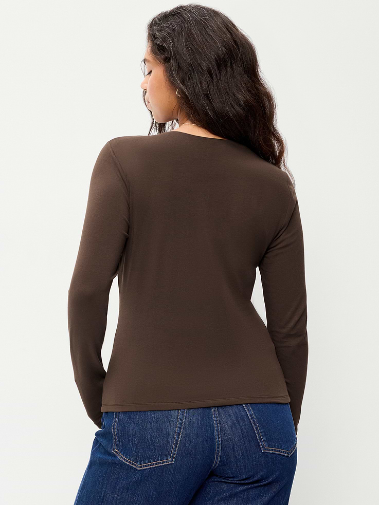 Image number 6 showing, Hug Double-Layer Crew-Neck Long-Sleeve Top