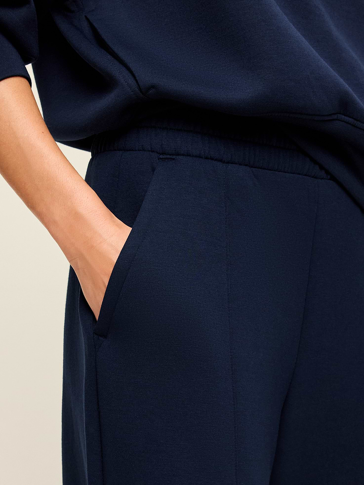 Image number 5 showing, High-Waisted Bounce Fleece Wide-Leg Sweatpants