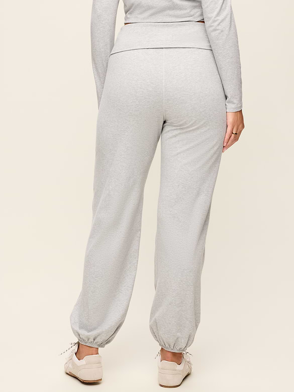 Fold-Over Waist Fitted Joggers