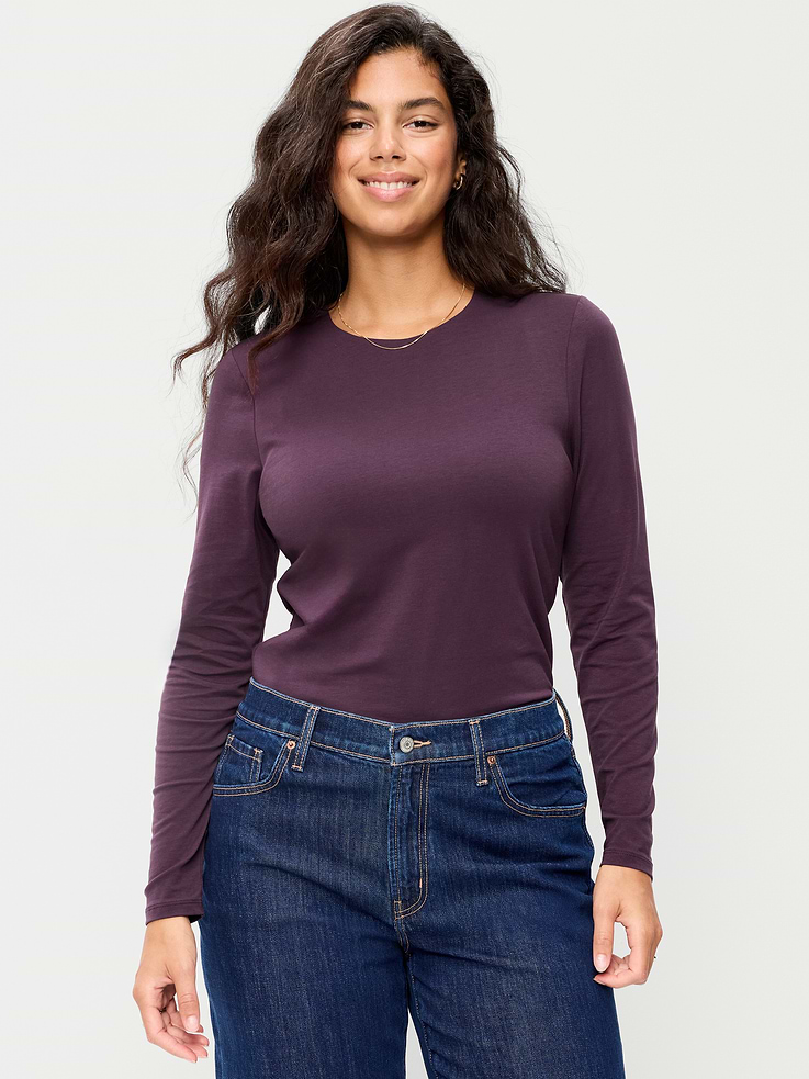 Image number 5 showing, Hug Double-Layer Crew-Neck Long-Sleeve Top