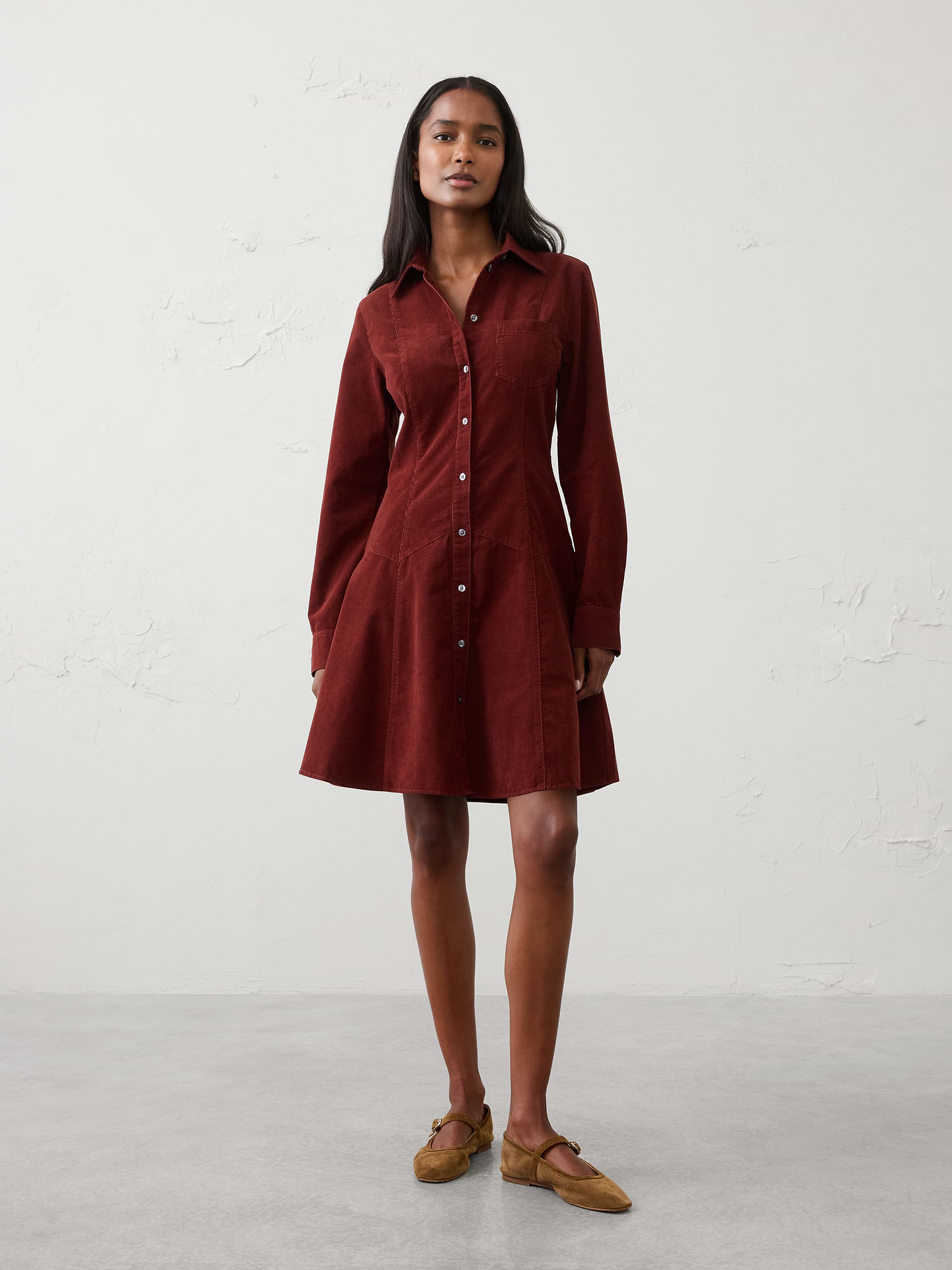 Image number 1 showing, Corduroy Above-Knee Dress
