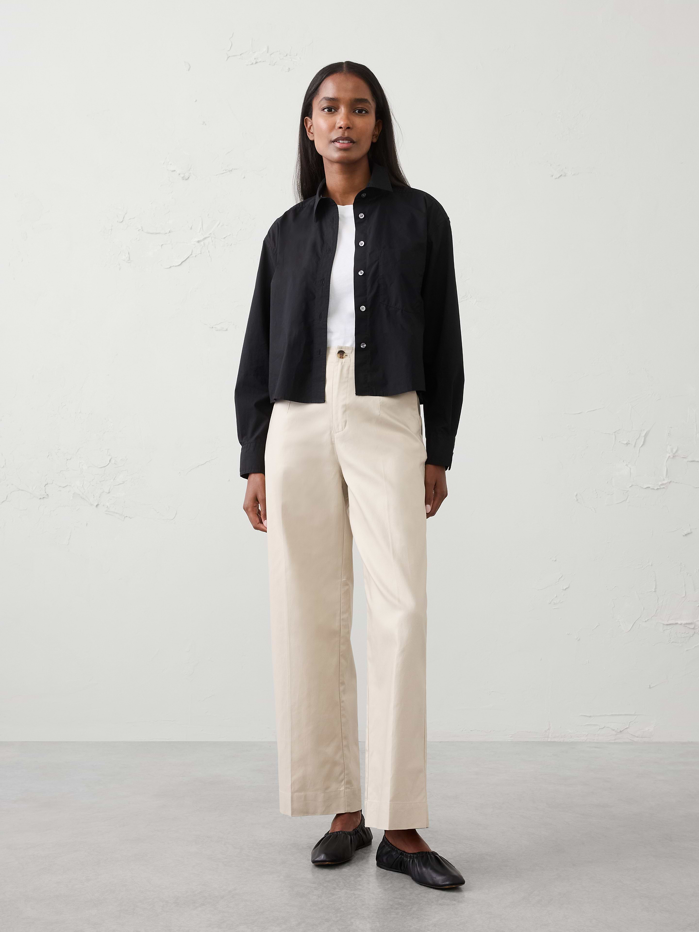 Image number 1 showing, Cotton Cropped Shirt