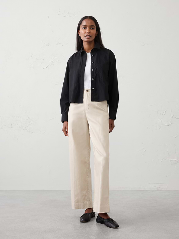 Cotton Cropped Shirt