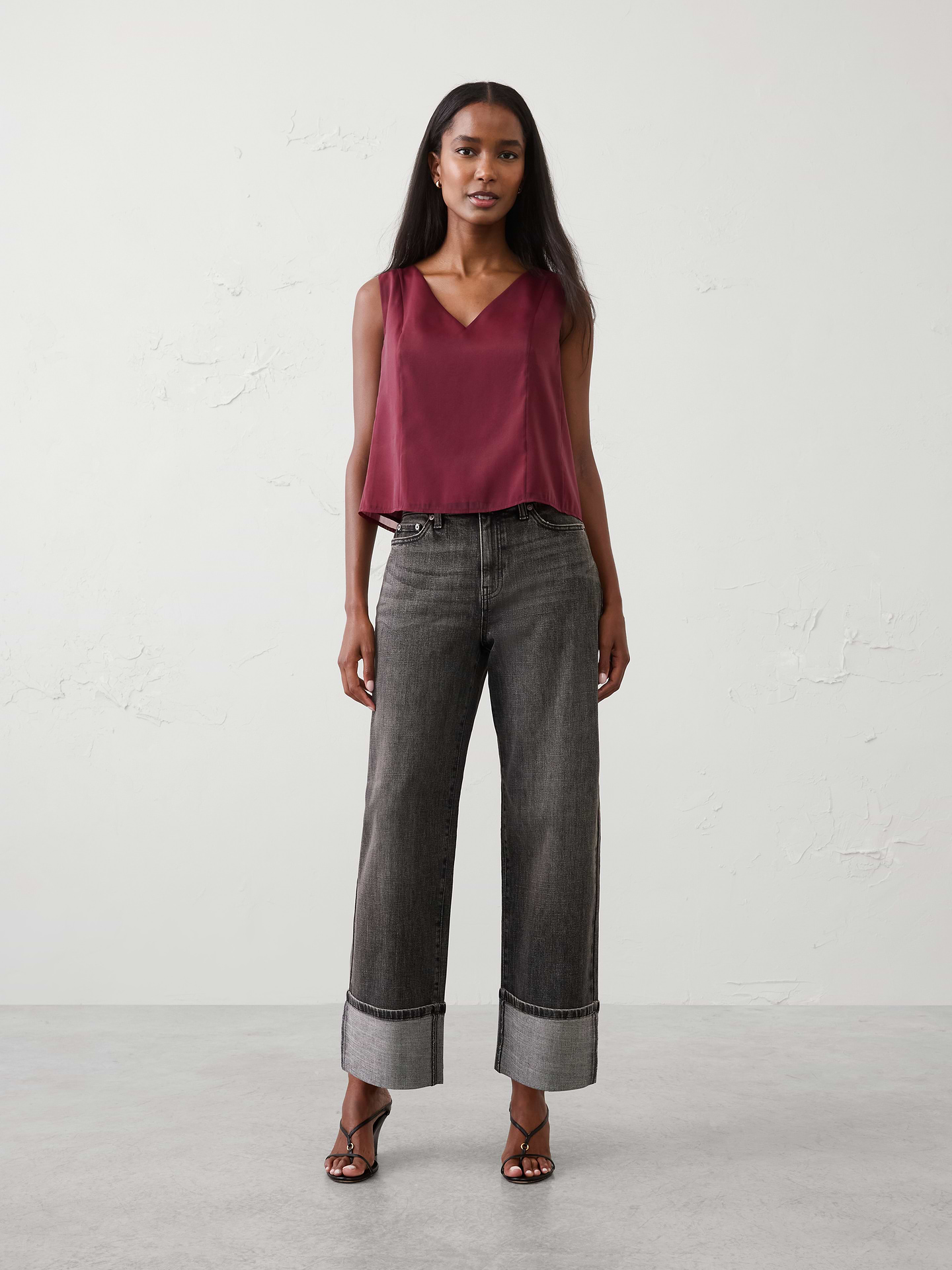Image number 3 showing, Organza Button-Back Shell Top
