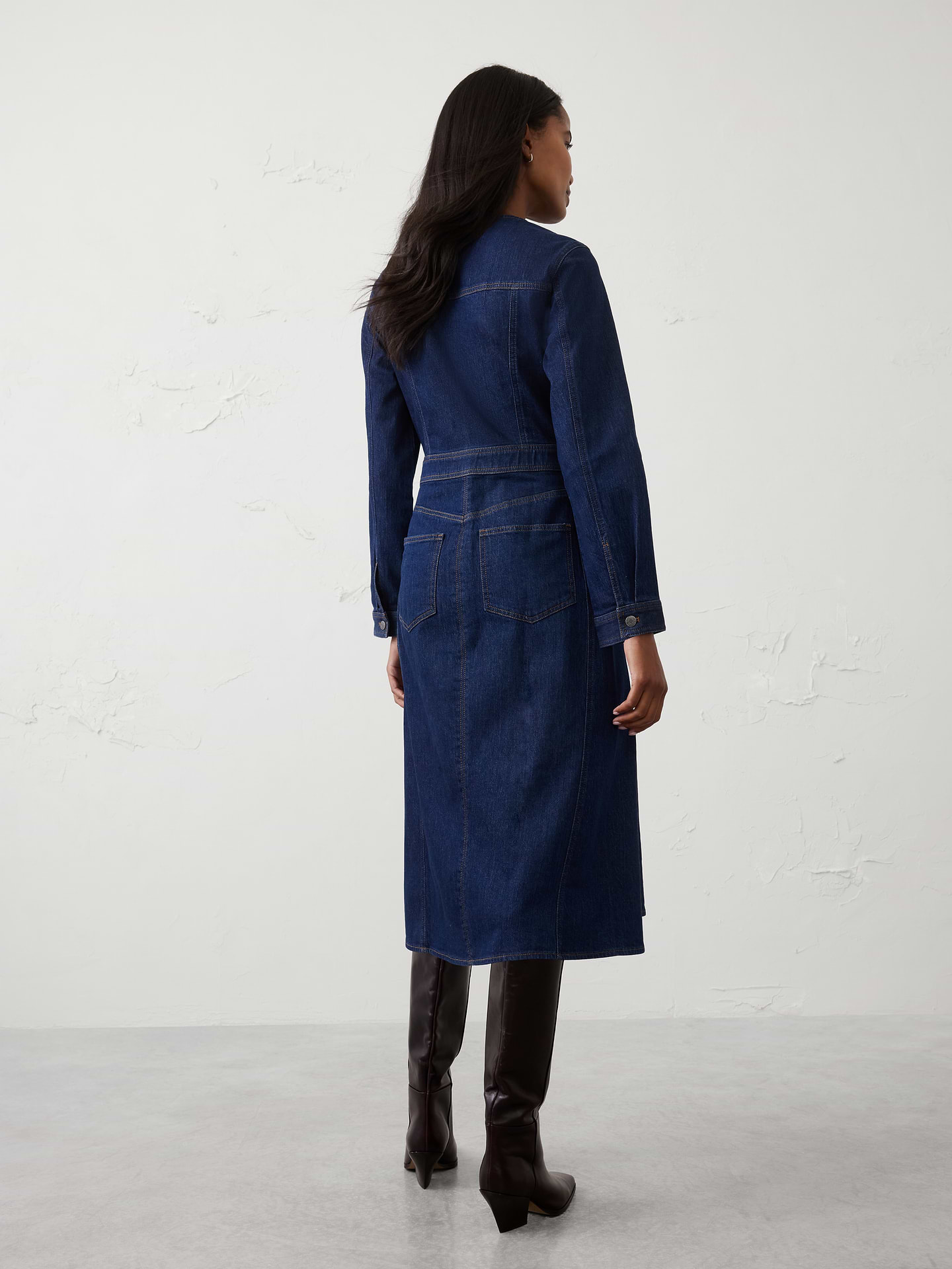 Image number 2 showing, Seamed Utility Midi Dress