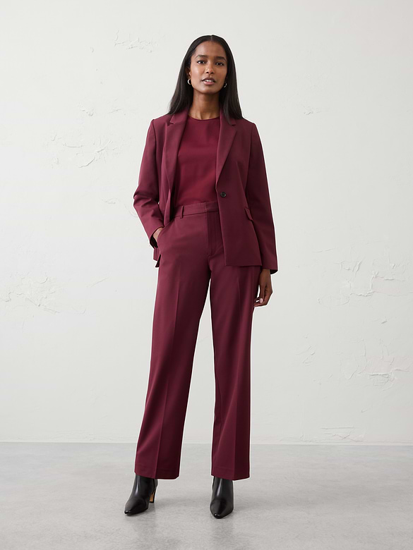 Sculpted Stretch Long Blazer