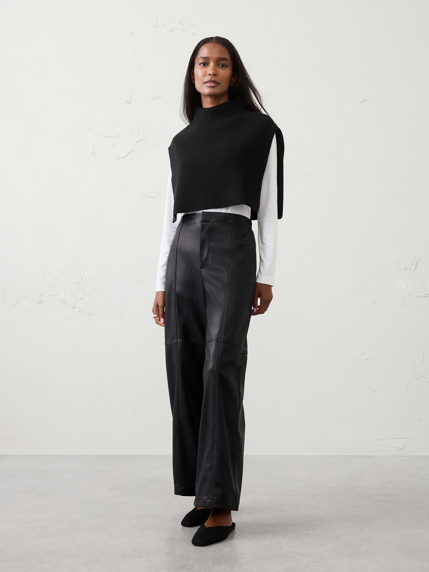 Image number 5 showing, Mock-Neck Sweater Bib