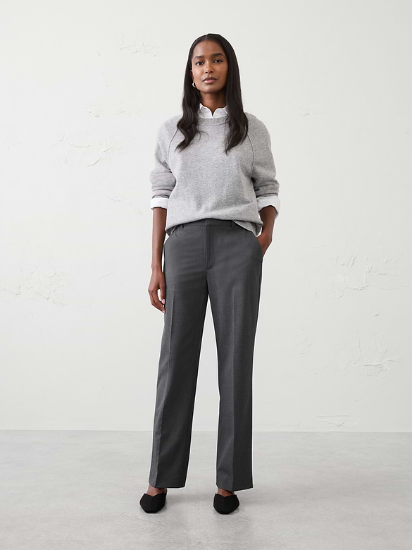Straight High-Rise Sculpted Trouser