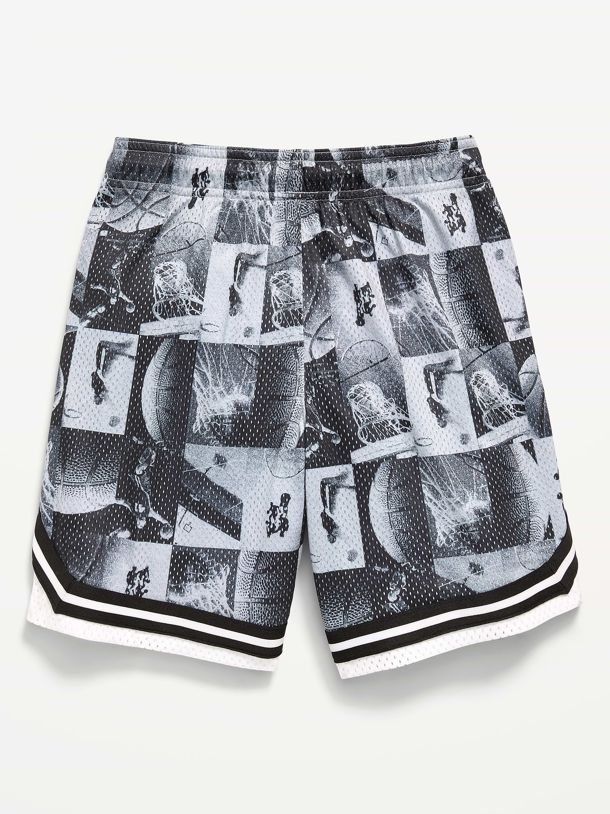 Image 6 of 6, Knee Length Mesh Basketball Shorts for Boys