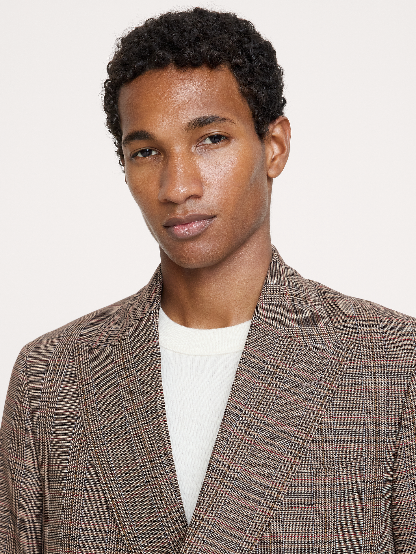 Image number 4 showing, Relaxed Double-Breasted Italian Glen Plaid Suit Jacket