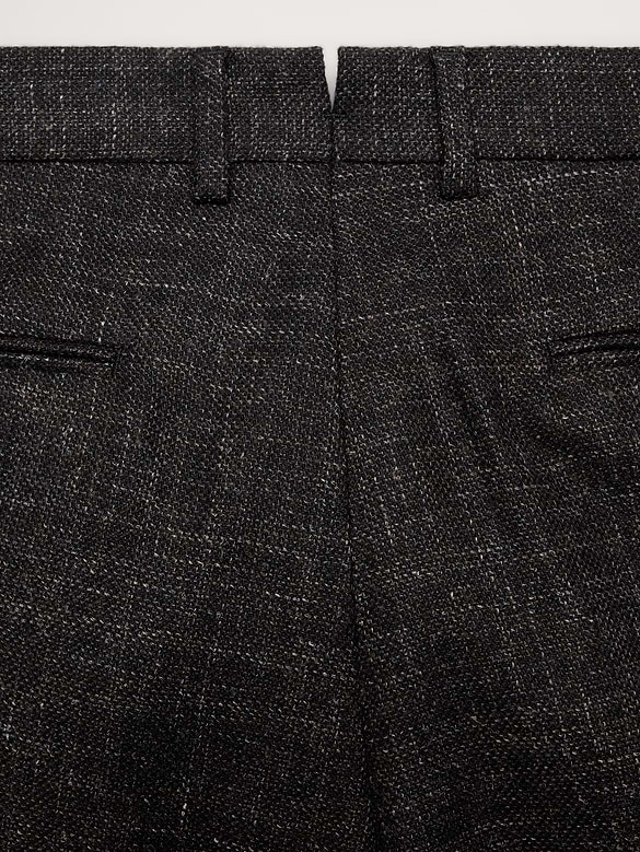 Tailored Slim Italian Tweed Suit Pant