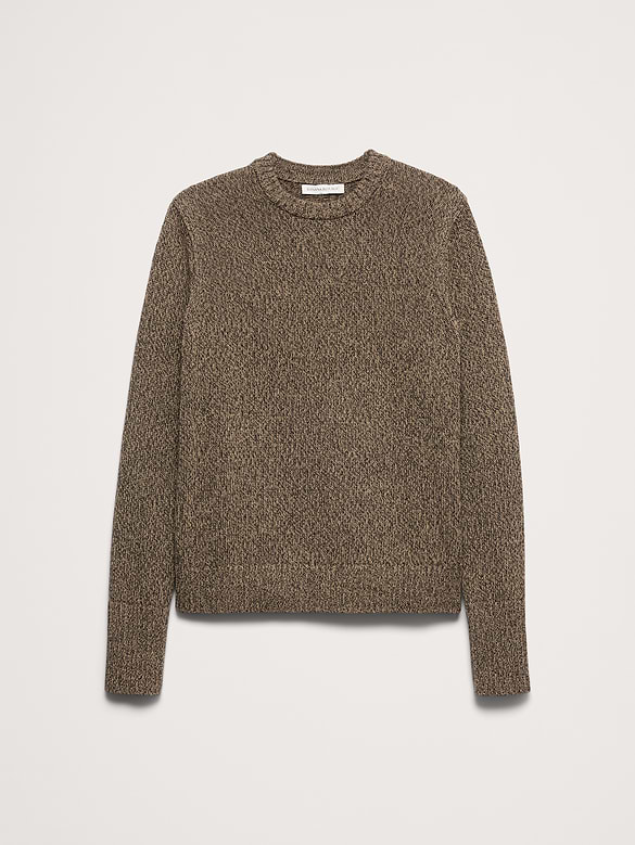 Larkspur Cotton-Silk Crew-Neck Sweater