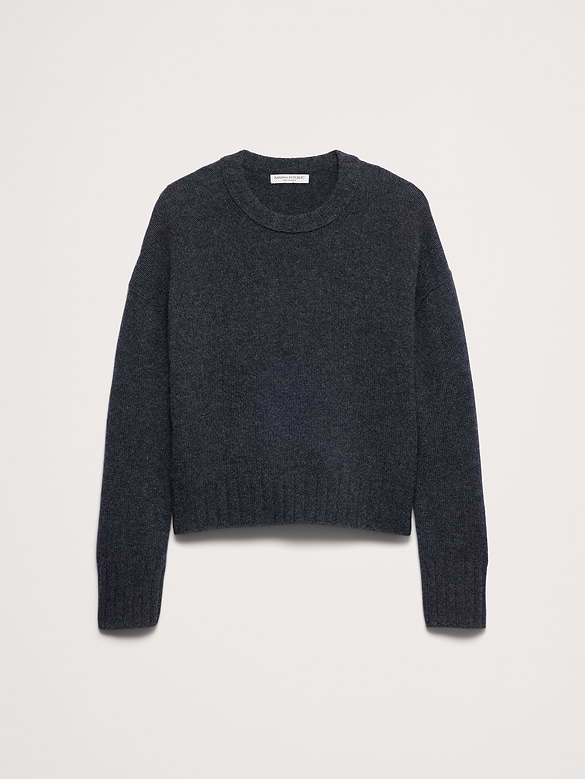 Oversized Midweight Cashmere Crew-Neck Sweater
