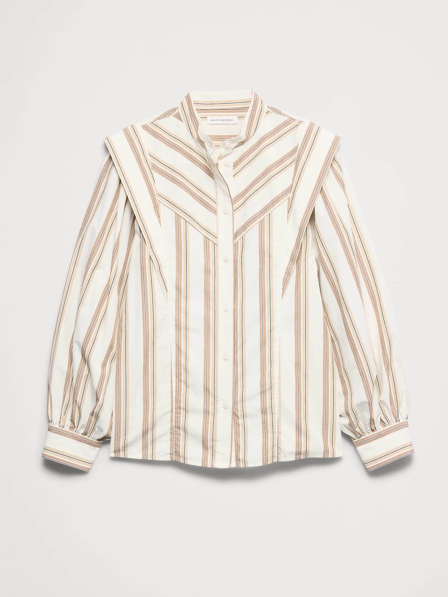 L'image numéro 7 présente Chemise en coton à col étagé