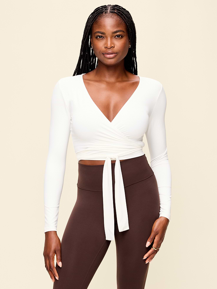 Image number 4 showing, StudioSmooth Long-Sleeve Wrap Top