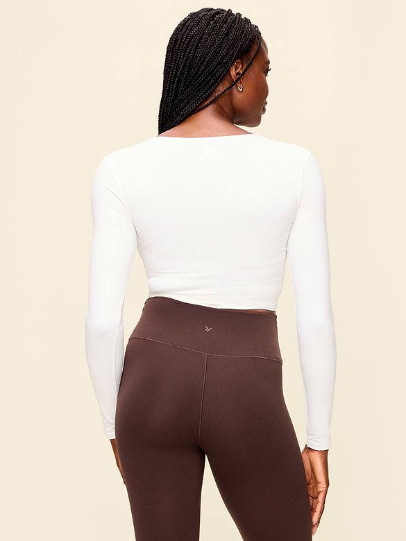StudioSmooth Long-Sleeve Wrap Top