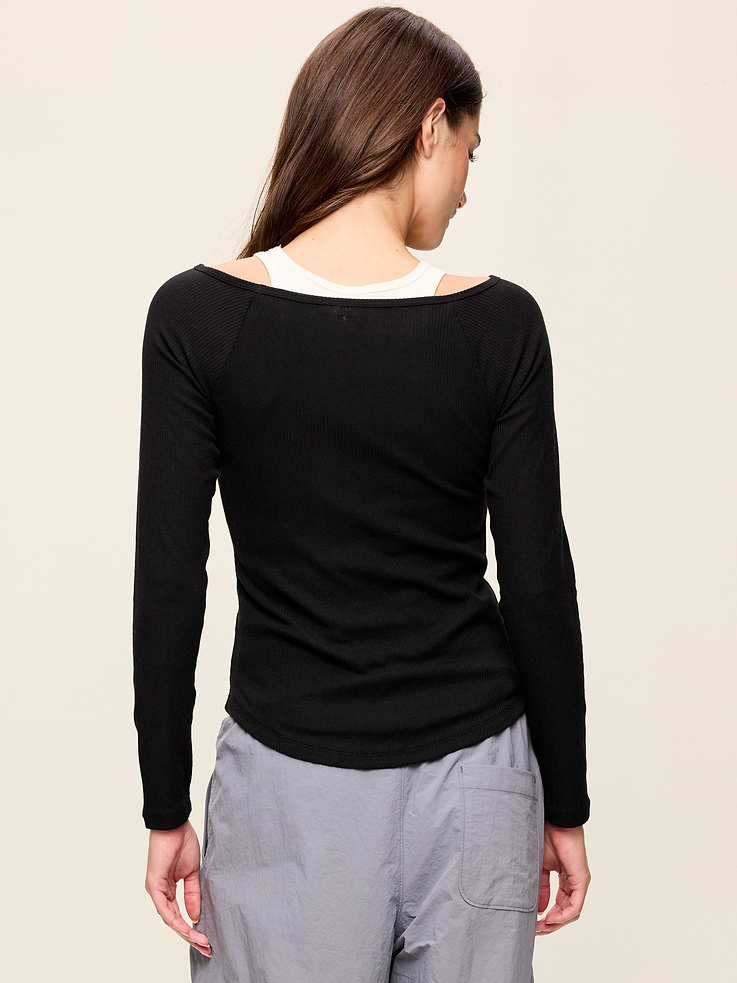 Image number 2 showing, CloudLite Long-Sleeve Boatneck Top