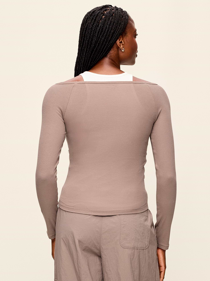 Image number 2 showing, CloudLite Long-Sleeve Boatneck Top