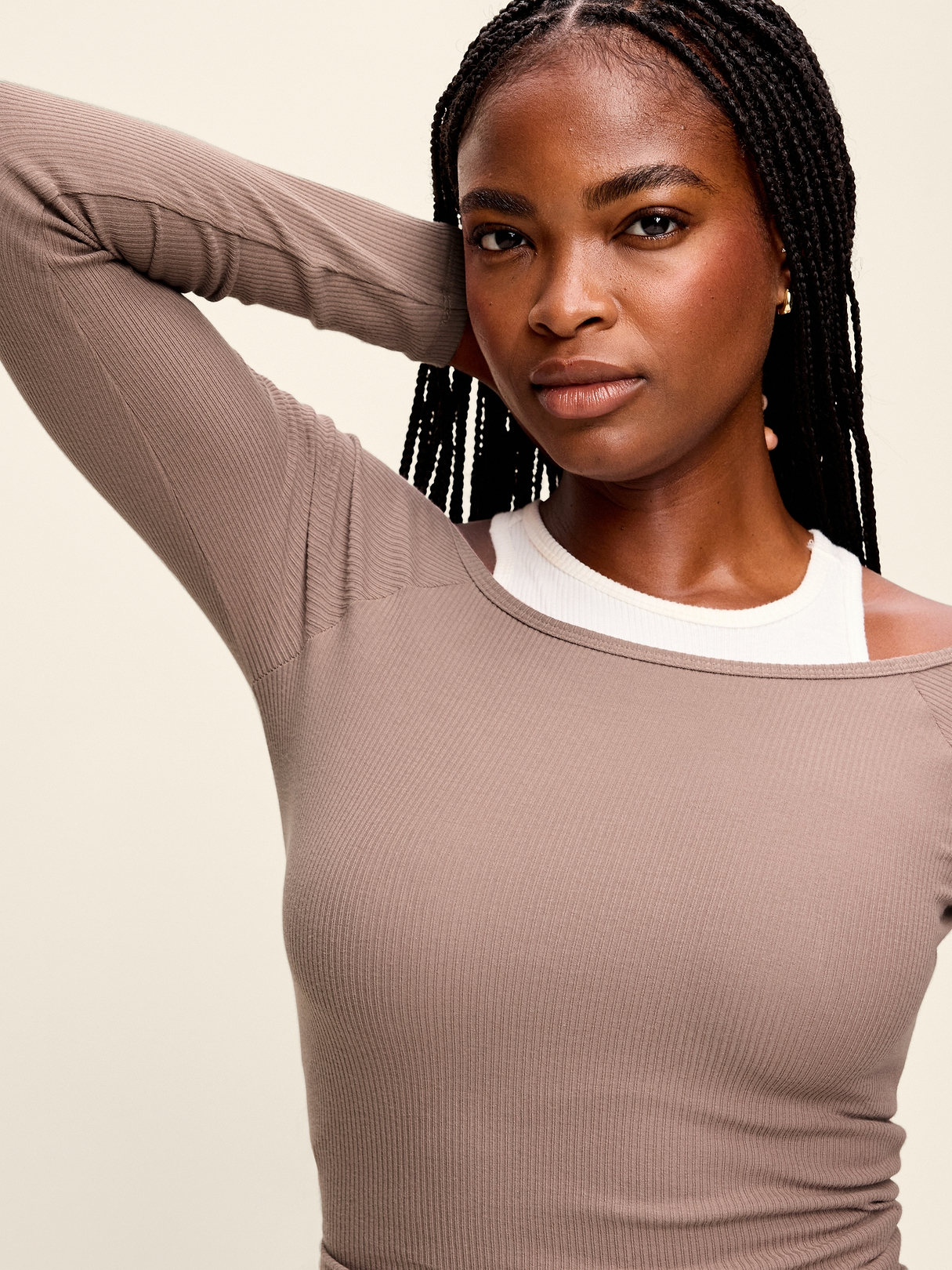 CloudLite Ribbed Long-Sleeve Boatneck Top | Old Navy