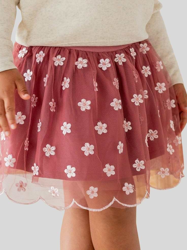 Image number 3 showing, Sweet Wink Berry Floral Embroidered Tutu Skirt