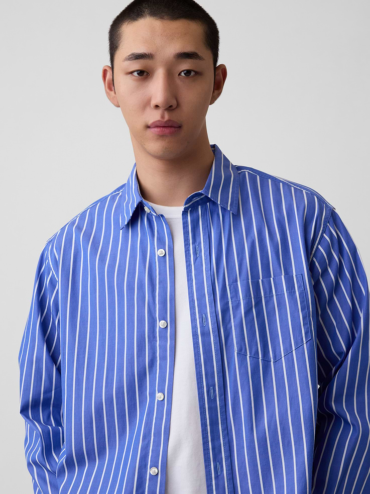 Image number 4 showing, Organic Cotton Poplin Relaxed Shirt