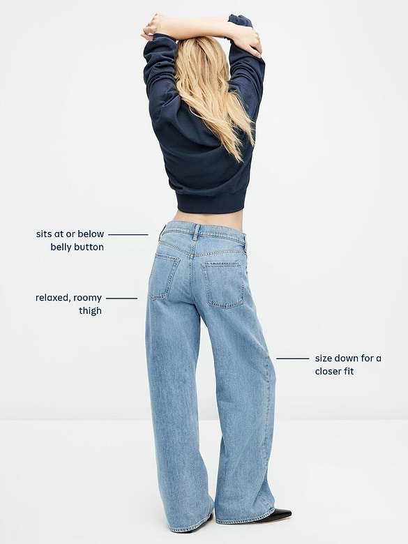 Low-Rise Baggy Wide-Leg Jeans