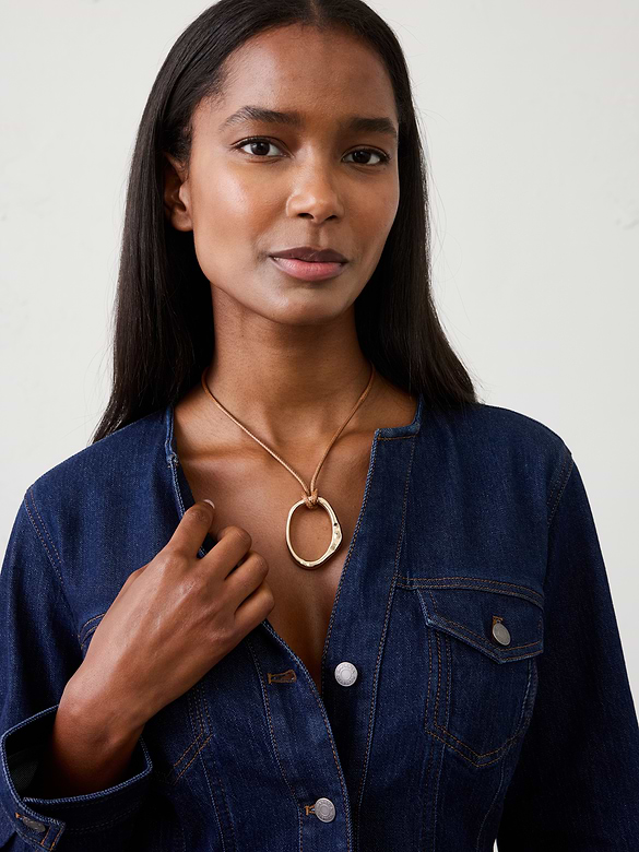 Vegan Leather-Corded Necklace