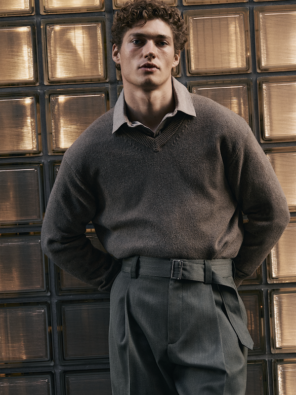 Cotton-Cashmere V-Neck Sweater