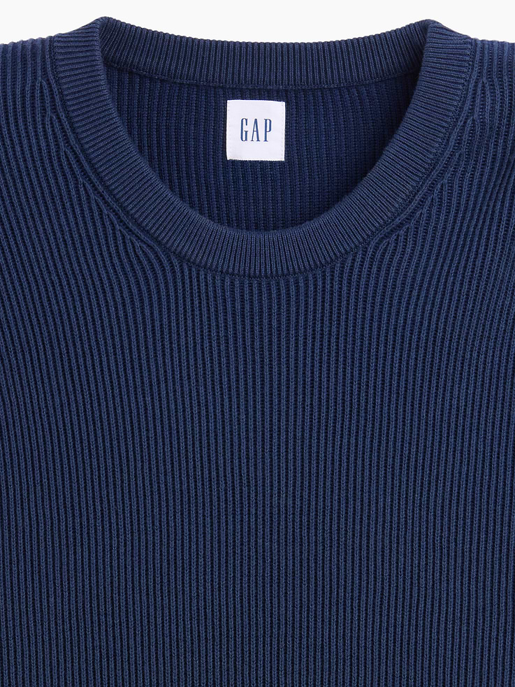 Image number 4 showing, Relaxed Fisherman Stitch Crewneck Sweater