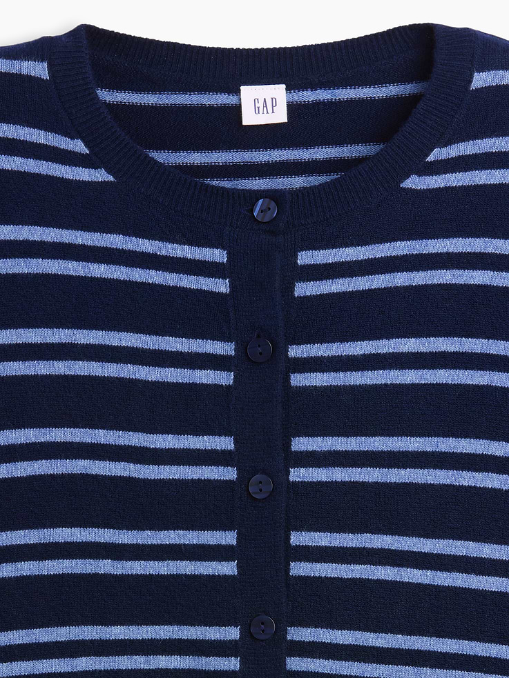 Image 4 of 5, CashSoft Cropped Crewneck Cardigan