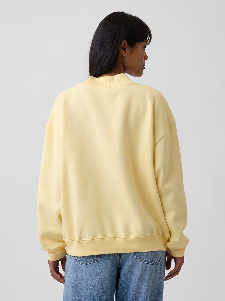Image 2 of 5, Oversized Gap Logo Mockneck Tunic Sweatshirt