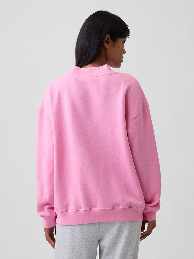 Image 2 of 5, Oversized Gap Logo Mockneck Tunic Sweatshirt