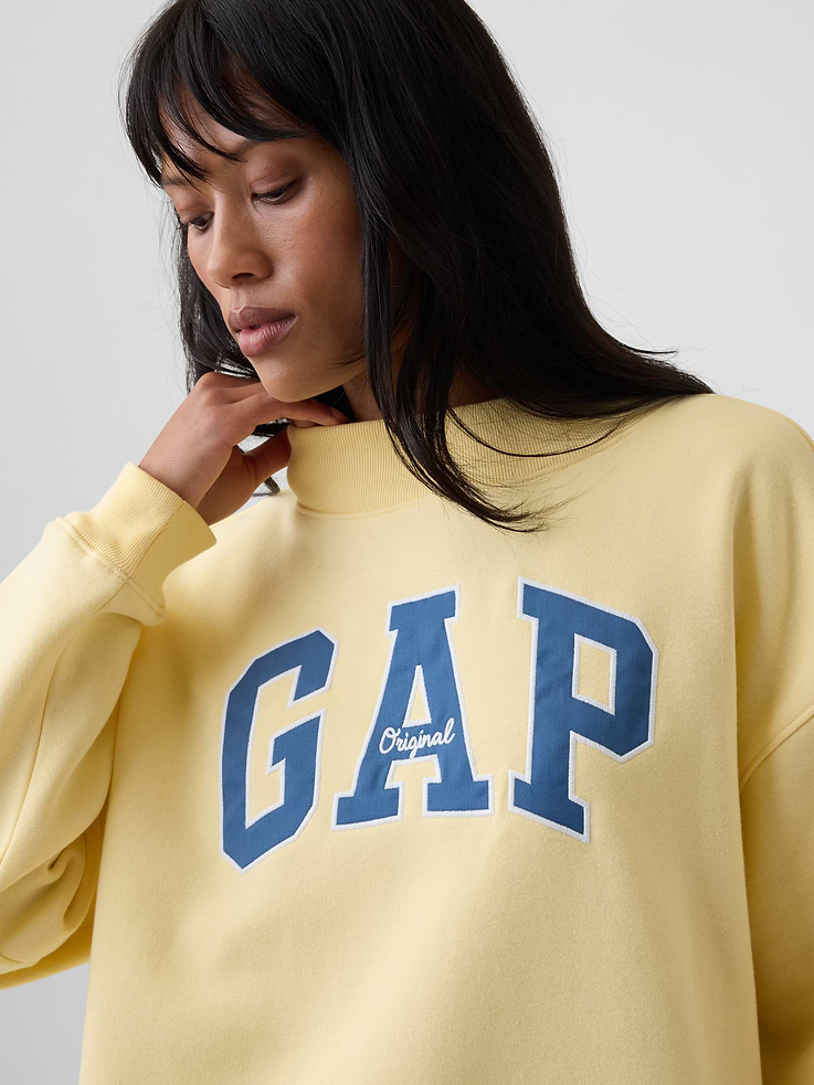 Image 4 of 5, Oversized Gap Logo Mockneck Tunic Sweatshirt
