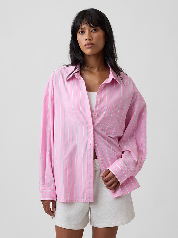 Oversized Shirt in Poplin