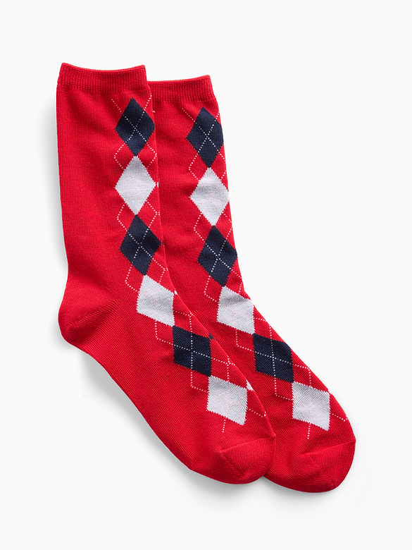 Argyle Crew Socks