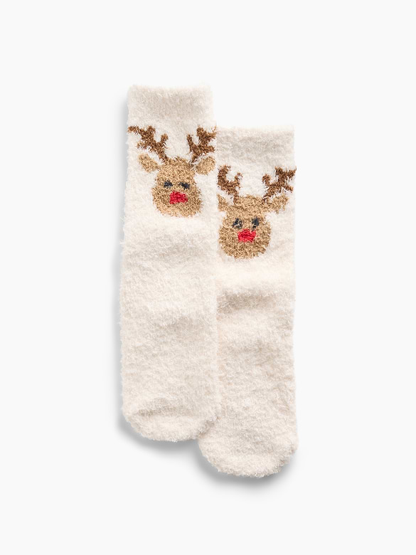 Toddler Reindeer Cozy Socks
