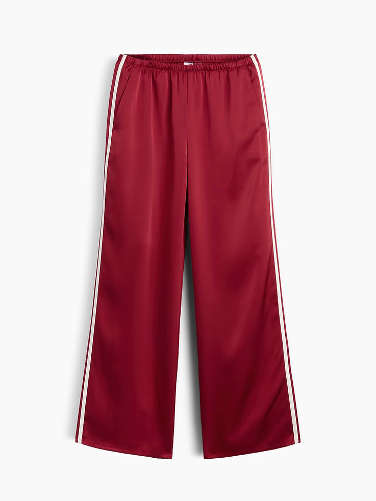 Image number 7 showing, Satin Pull-On Track-Stripe Pants