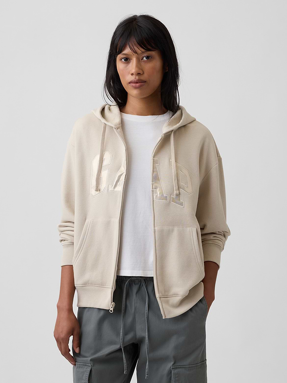 Relaxed Gap Logo Zip Hoodie