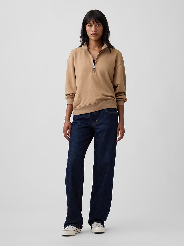 Image number 3 showing, Relaxed Fleece Half-Zip Sweatshirt
