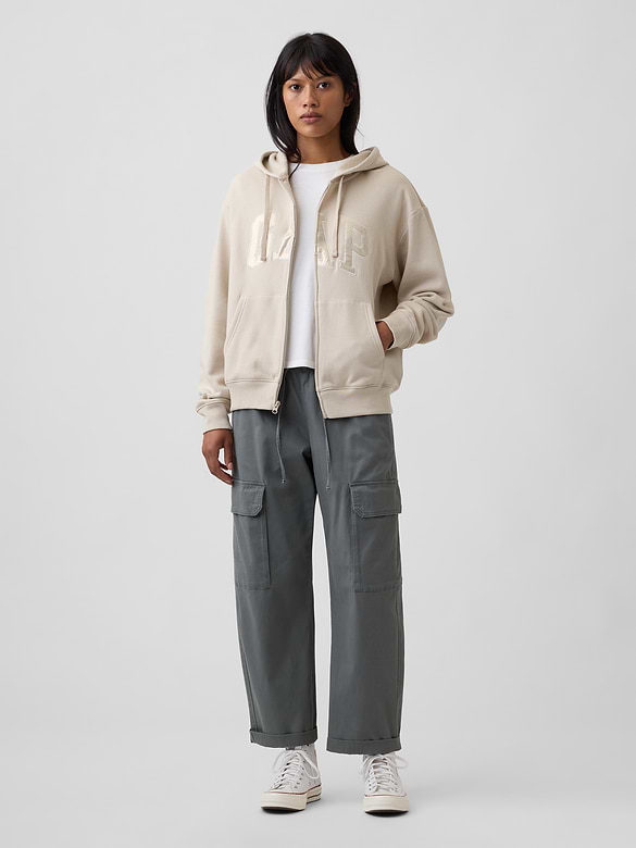Relaxed Gap Logo Zip Hoodie