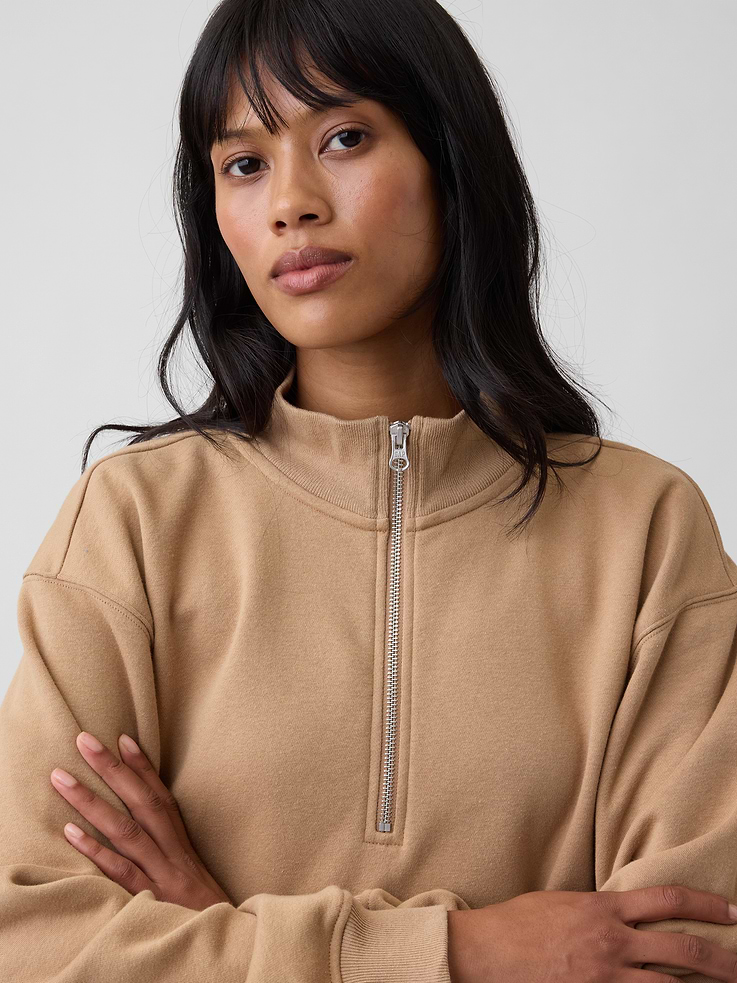 Image number 4 showing, Relaxed Fleece Half-Zip Sweatshirt