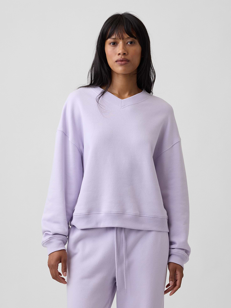Image number 1 showing, Oversized Wedge V-Neck Sweatshirt