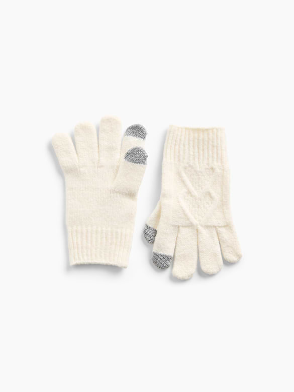 Kids Recycled Cable-Knit Gloves