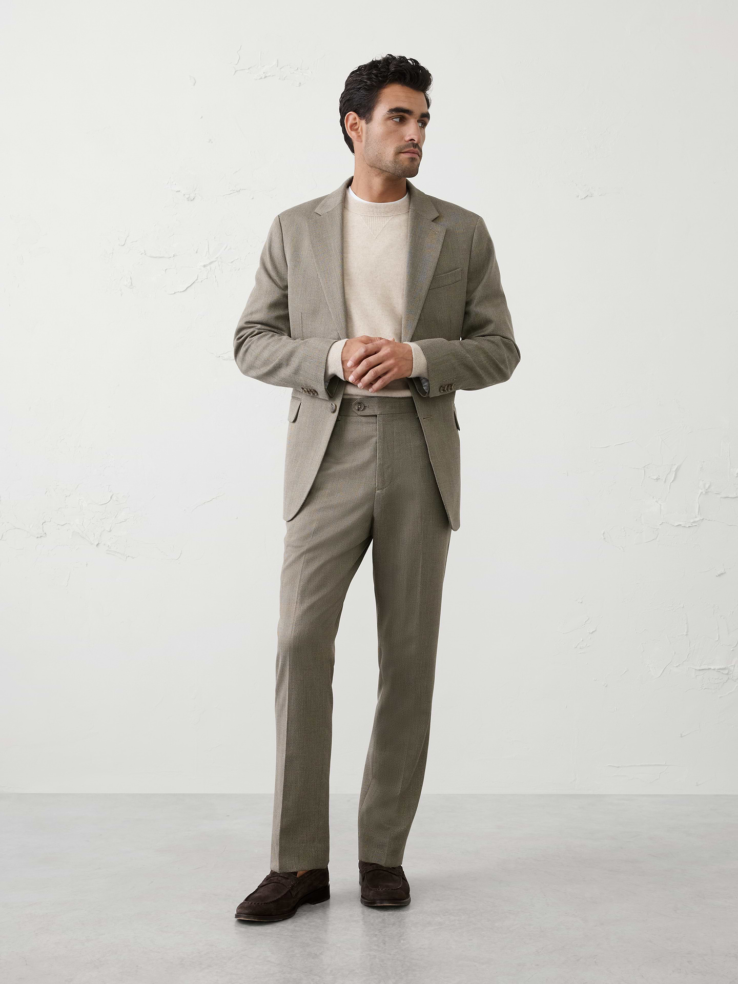Image number 1 showing, Herringbone Suit Trouser