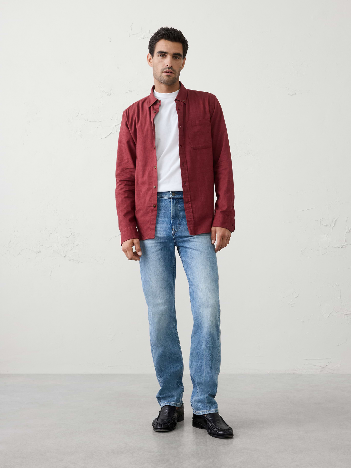 Image number 1 showing, Slim-Fit Lightweight Flannel Shirt