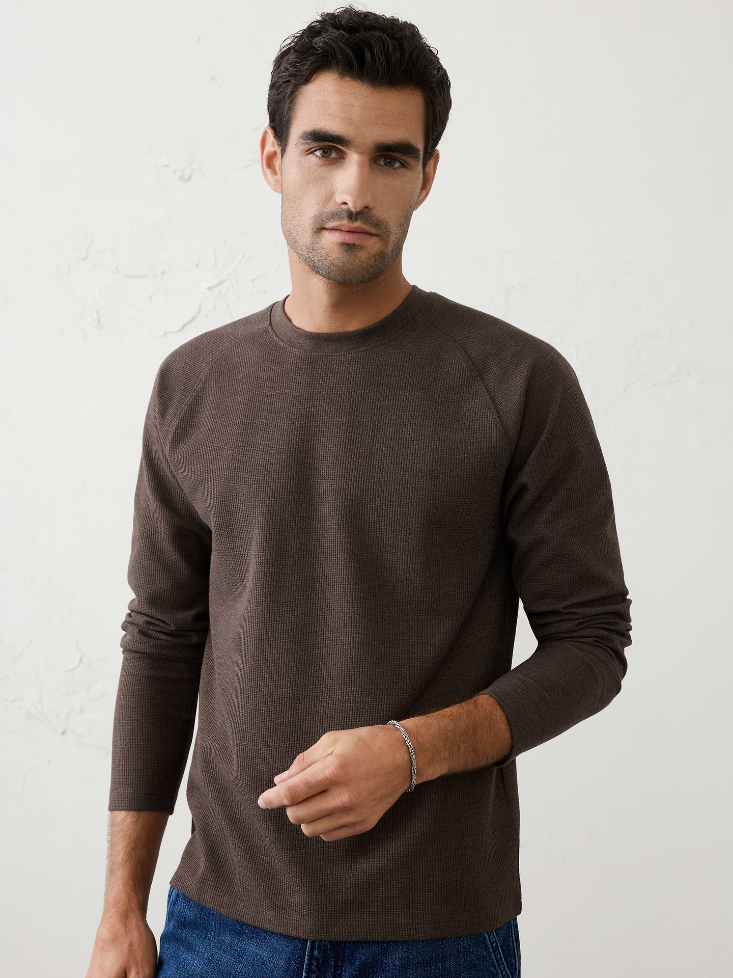 Image number 1 showing, Waffle Crew-Neck Shirt