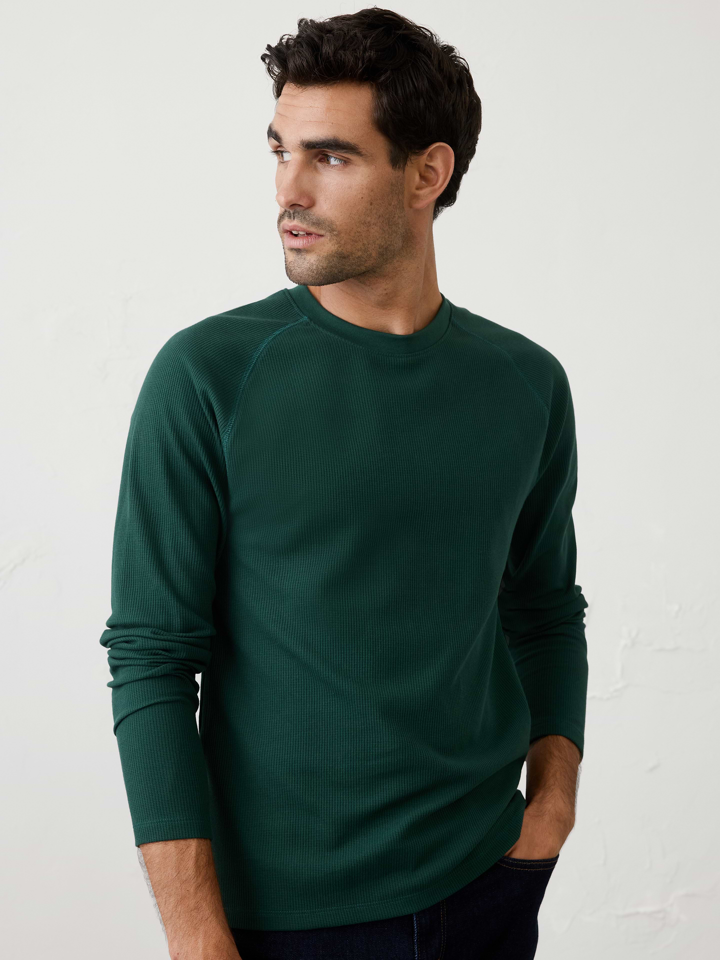 Image number 1 showing, Waffle Crew-Neck Shirt