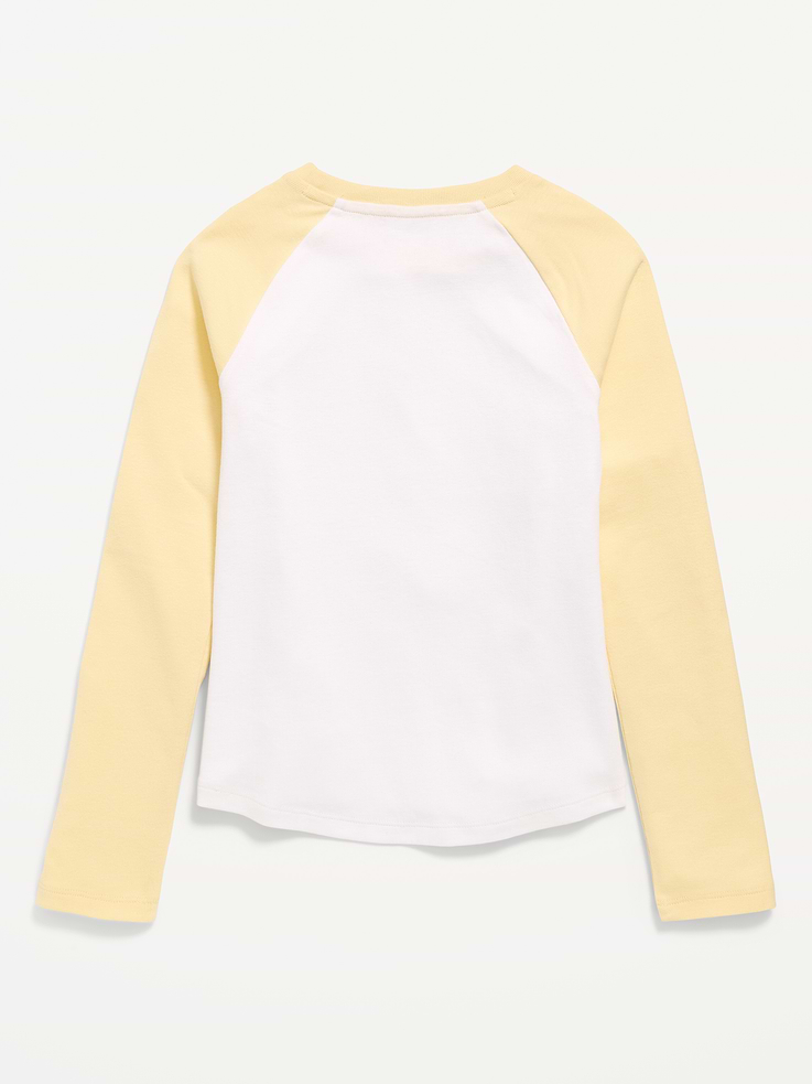 Image 3 de 3, T-shirt à manches longues raglan pour fille